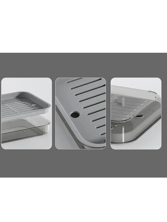Verk Group Στραγγιστήρι Νεροχύτη Πλαστικό Γκρι 37x24.5cm