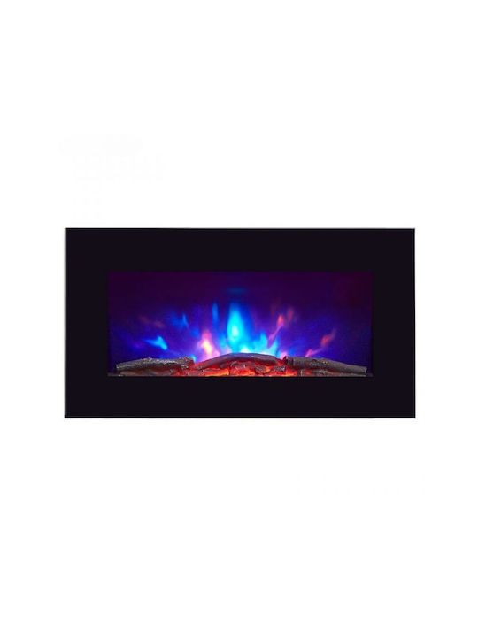 Hitense L.e.d Wall Mounted Electric Fireplace 2000W 73x11.4cm Black