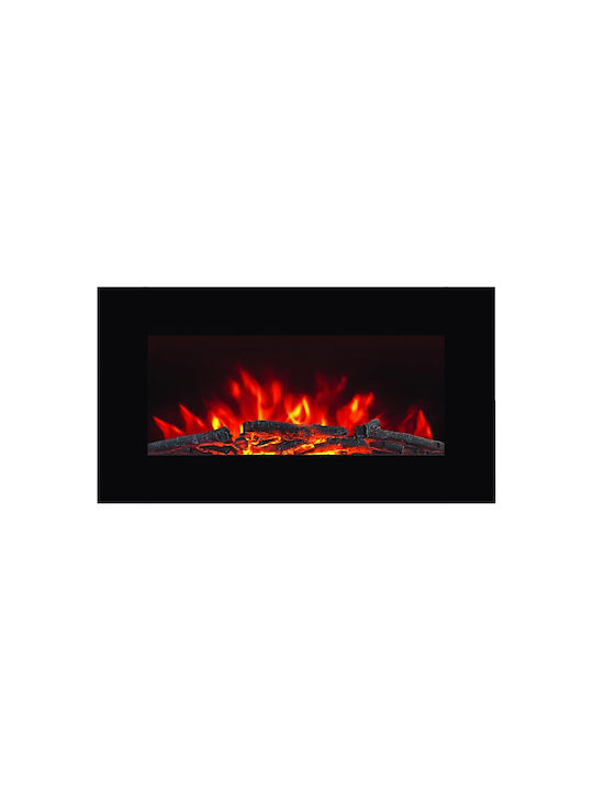 Hitense L.e.d Wall Mounted Electric Fireplace 2000W 73x11.4cm Black