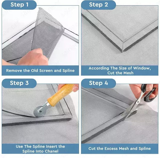 Mosquito Net Window Permanent made of Fiberglass 100x120cm
