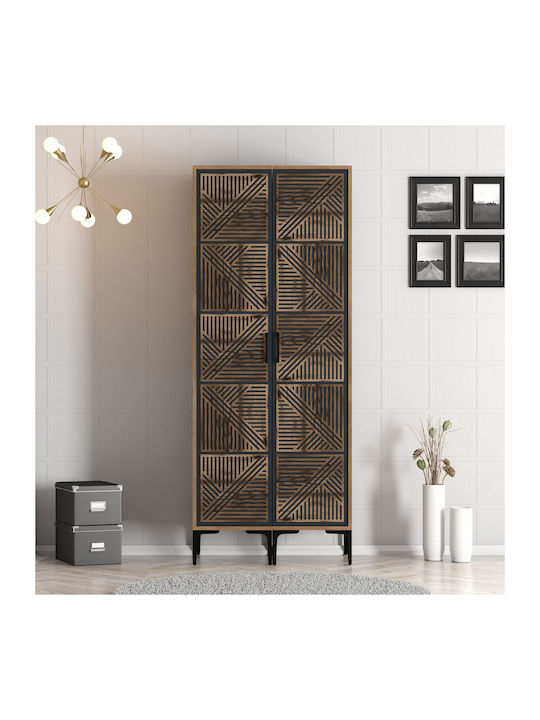 Wardrobe Double Door Pp Lidya Anthracite 80x47x210cm