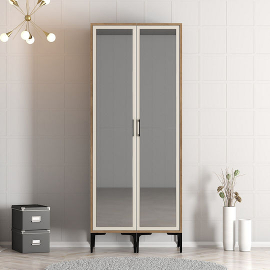 Dulap Două Uși Rr Lidya Crem 80x47x201cm