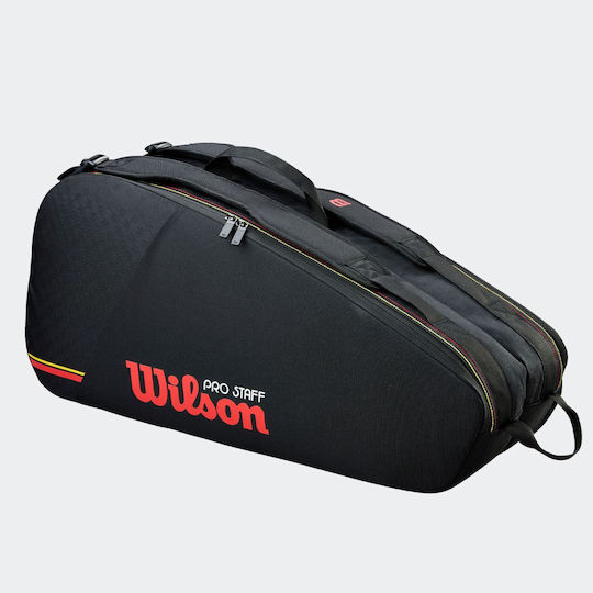 Wilson Staff Τσάντα Ώμου / Χειρός Τένις 6 Ρακετών Μαύρη