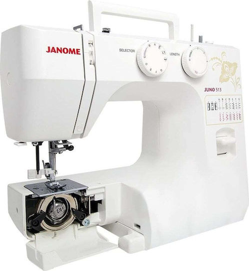 Janome Haushaltsnähmaschine Juno 513 Weiß