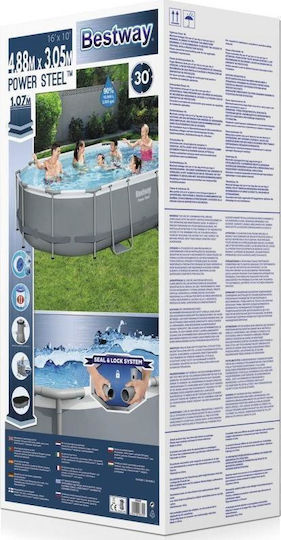 Bestway Schwimmbecken lt mit Metallic-Rahmen 488x305x107cm