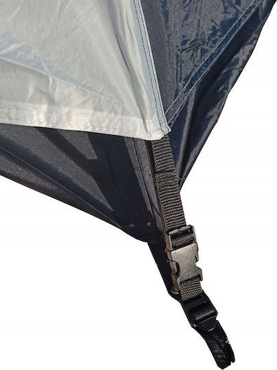 Acra Camping Tent Igloo Mountaineering Grey with Double Cloth 4 Seasons for 3 People Waterproof 3000mm 220x365x115cm