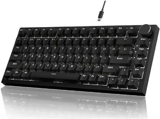 Ajazz AK820 Gaming Μηχανικό Πληκτρολόγιο 75% με Φωτιζόμενα πλήκτρα (Αγγλικό US)