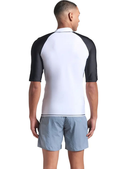 Arena Rash Vest Men's Short Sleeve Sun Protection Shirt White