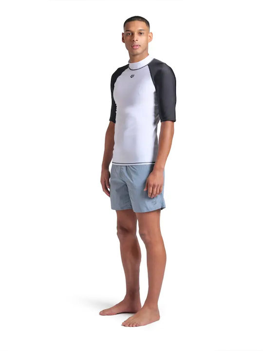 Arena Rash Vest UPF 40+ Ανδρική Κοντομάνικη Αντηλιακή Μπλούζα Λευκή