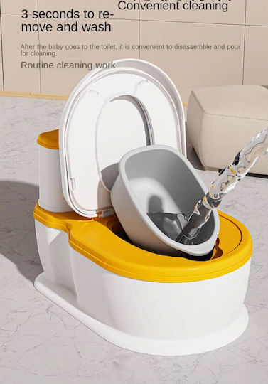 Little Mom Potty Bowl with Sounds & Lid Gray