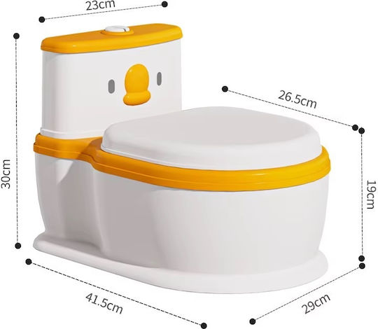 Little Mom Potty Bowl with Sounds & Lid Gray