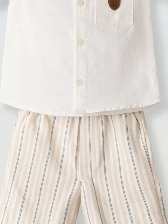 Kids' Set with Shorts Summer 3pcs White