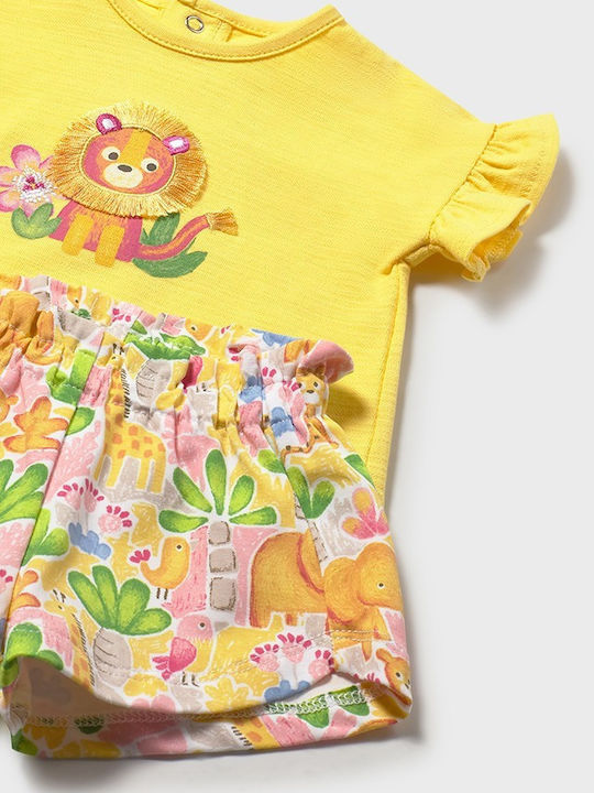 Kids' Set with Shorts Summer 2pcs Yellow