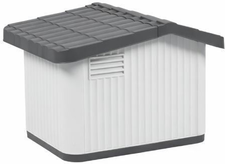 Luxe Dog House Plastic Gray