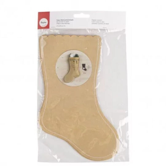 Weihnachtliche Dekorationssocken Rayher 27,5x18cm 100gr Braune 6Stück