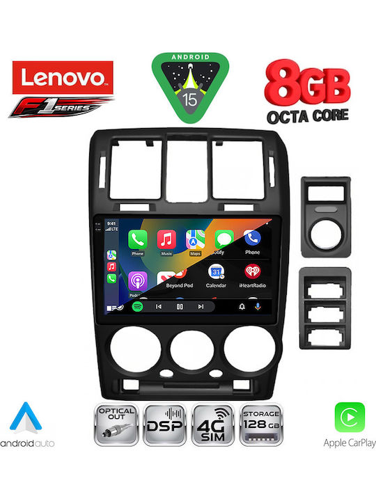 Lenovo Car Audio System for Hyundai Getz 2002-2011 (Bluetooth/USB/WiFi/GPS/Apple-Carplay/Android-Auto) with Touch Screen 9"