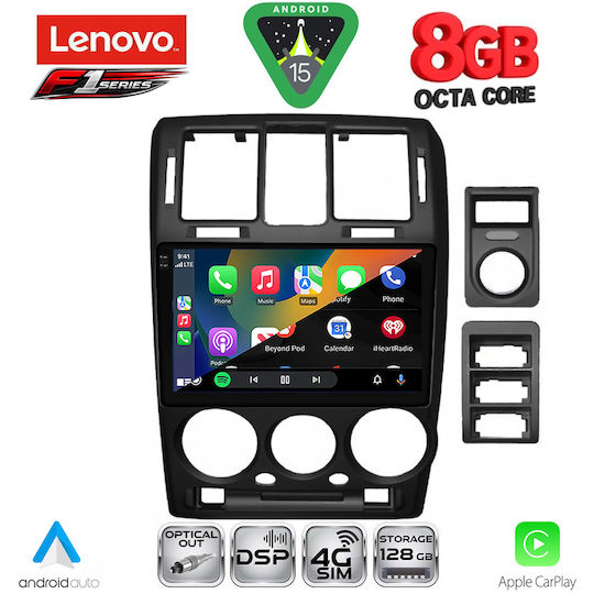 Lenovo Car Audio System for Hyundai Getz 2002-2011 (Bluetooth/USB/WiFi/GPS/Apple-Carplay/Android-Auto) with Touch Screen 9"