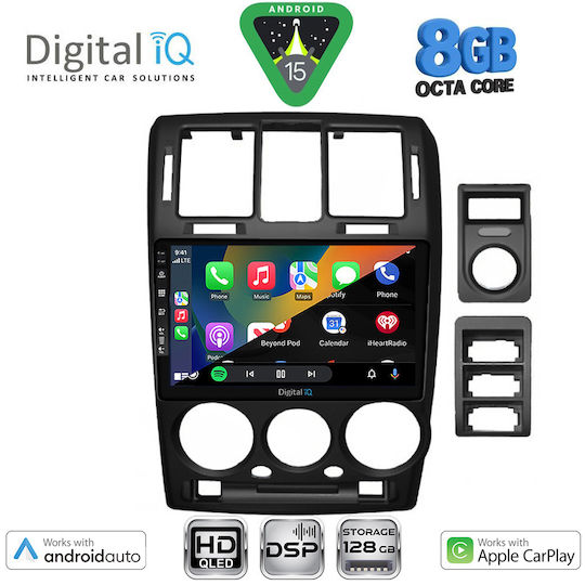 Digital IQ Car Audio System for Hyundai Getz 2002-2011 (Bluetooth/USB/WiFi/GPS/Apple-Carplay/Android-Auto) with Touch Screen 9"