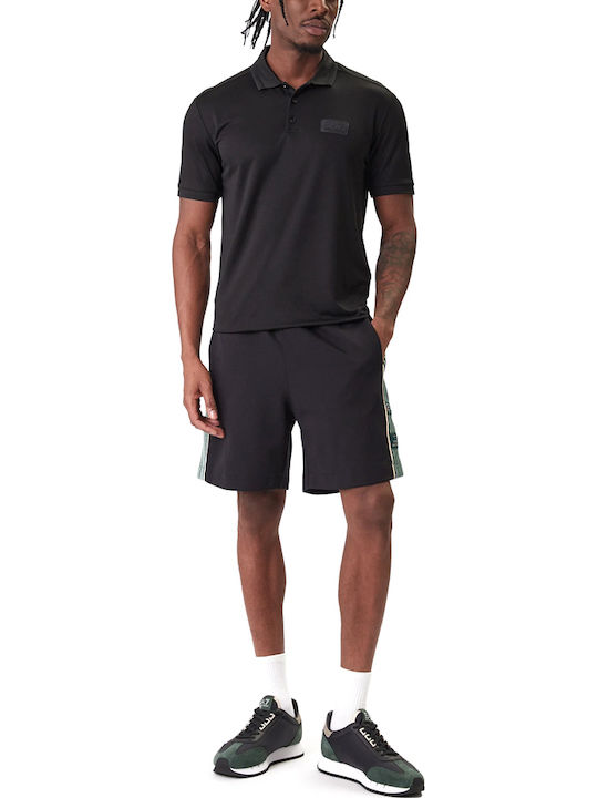 Polo Herrenbluse Kurzarm Schwarz