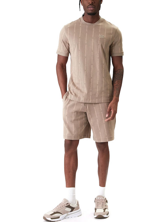 Emporio Armani T-shirt Μπεζ-πουρό