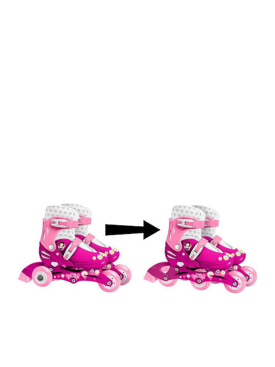 Stamp Kids Adjustable Inline Rollers Pink