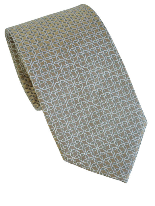 Pierre Cardin Men's Tie Silk Printed in Beige Color