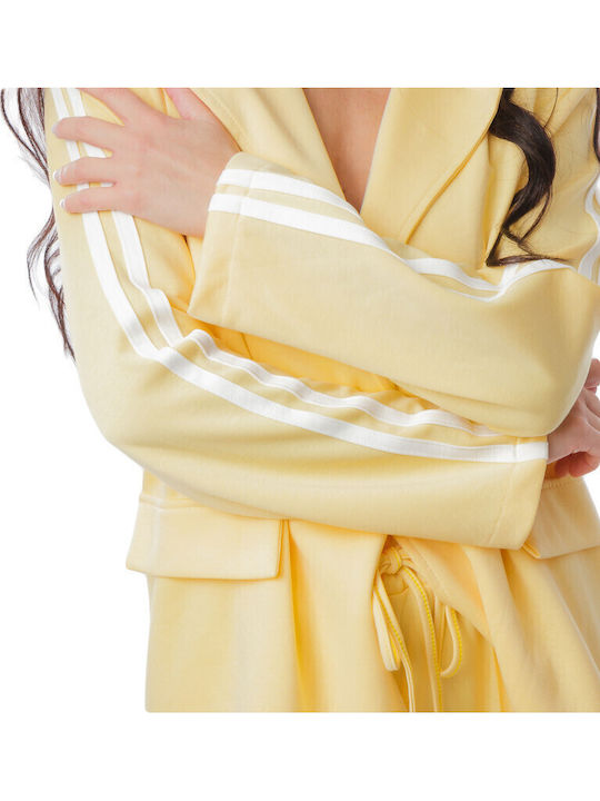Yellow Set Trousers Jacket Stripes