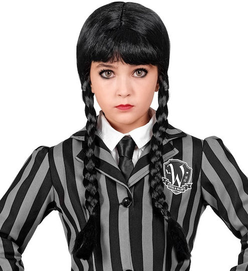 Carnival Wig with Braids Brunette for Halloween