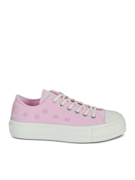 Chuck Taylor All Star Lift Platform Дамски Сникърси Розови