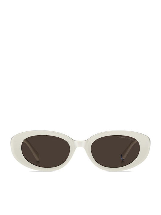 Tommy Hilfiger Unisex Ochelari De Soare Cu Ramă Bej Din Plastic Și Lentile Maro TH2344/S SZJ/52