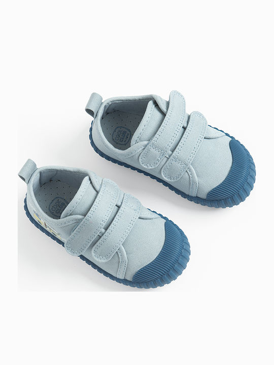 Kids Sneakers with Hoop & Loop Closure Blue CAL1S26 CB908