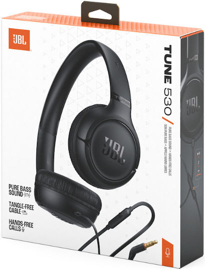 JBL Tune 530 Wired On Ear Headphones Black