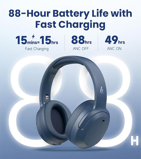 Edifier W820NB Plus v2.0 Kabellos / Kabelgebunden Über Ohr Kopfhörer mit 49 Stunden Betriebszeit Blau