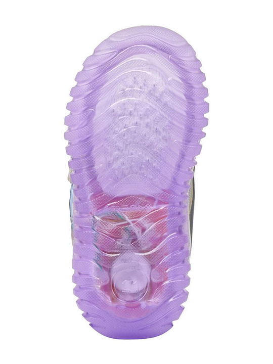 B Lightyloo Kids Sneakers Anatomic with Lights Silver