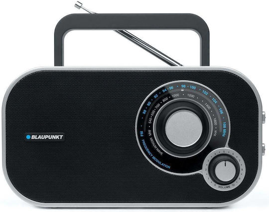 Blaupunkt BTA-6000 Ретро Портативен Радиоприемник с Мрежово Захранване и на Батерии Черен
