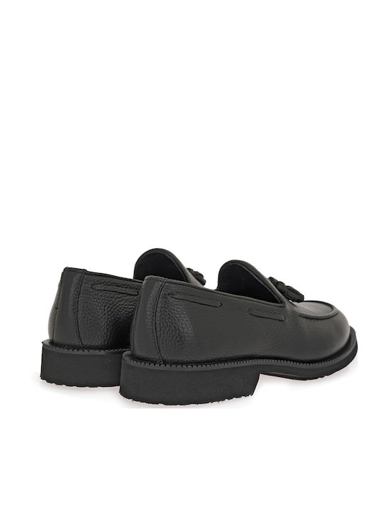 Leder Herren Mokassins in Schwarz Farbe