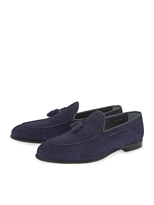 Suede Ανδρικά Loafers σε Μπλε Χρώμα