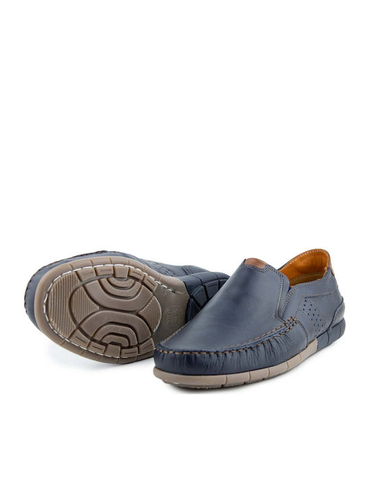 Men's Leather Moccasins Blue