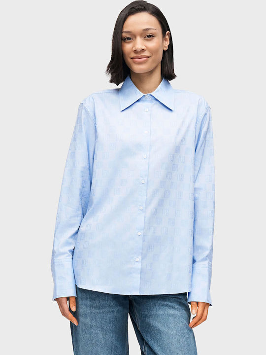 Women's Long Sleeve Shirt Light Blue
