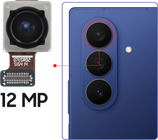 Samsung Original 12mp Ultra Weitwinkel Rückfahrkamera Galaxy Z Fold7 Service Pack Schwarz Silber