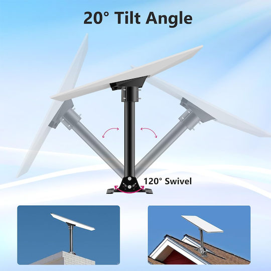 Βάση Οροφής Starlink Gen 3 Mount Heavy Duty Pivot Roof Mount Kit Compatible Gen3 V3 Starlink Standard Dish Adjustable Roof Pole Mounting Kit Starlink Gen 3 Dish Κωδ.1-per0087
