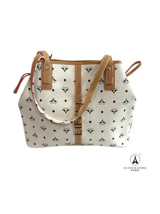 Fabric Women's Drawstring Bag Beige 36-171034-2X