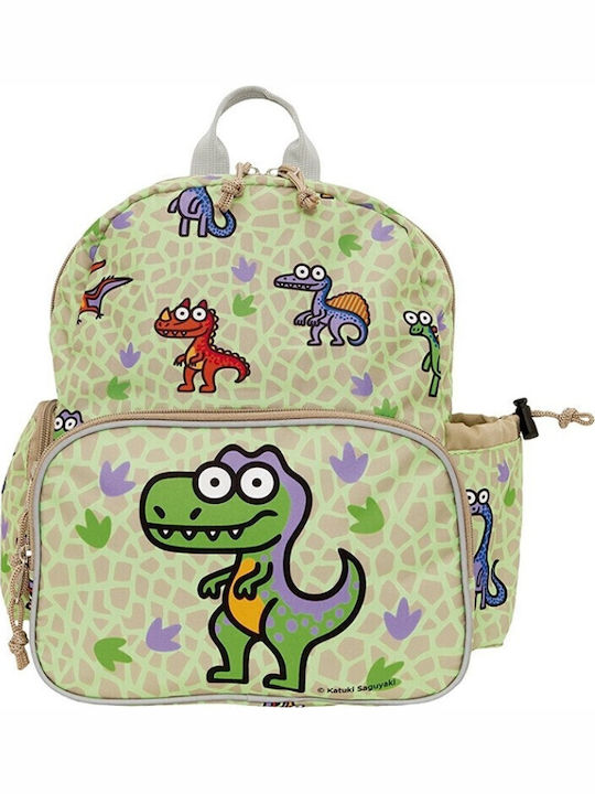 Laken Katuki Green with Insulated Area Dinos Schulranzen Rucksack Kindergarten Grün
