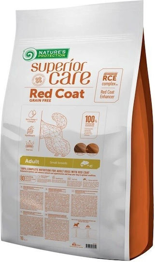 Nature's Protection Superior Care Red Coat 10kg Dry Food Grain-Free & Gluten-Free for Adult Small Breed Dogs with Salmon