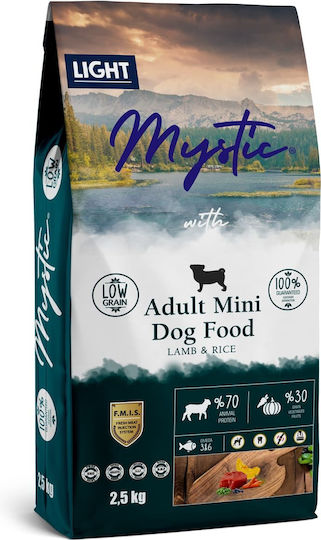 Mystic Adult Mini Lamb & Rice 2.5кг Суха Храна с Малко Зърнени храни за Възрастни Кучета от Малки Породи с Агнешко и Ориз