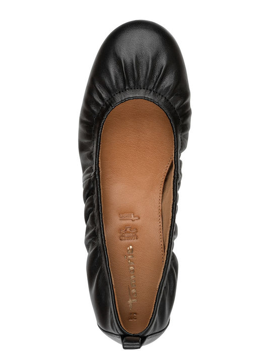 Leather Ballerinas Black