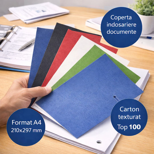 Dokumentablagehülle A4 Größe Texturiertes Karton 230g/m² Pack 100 Stücke