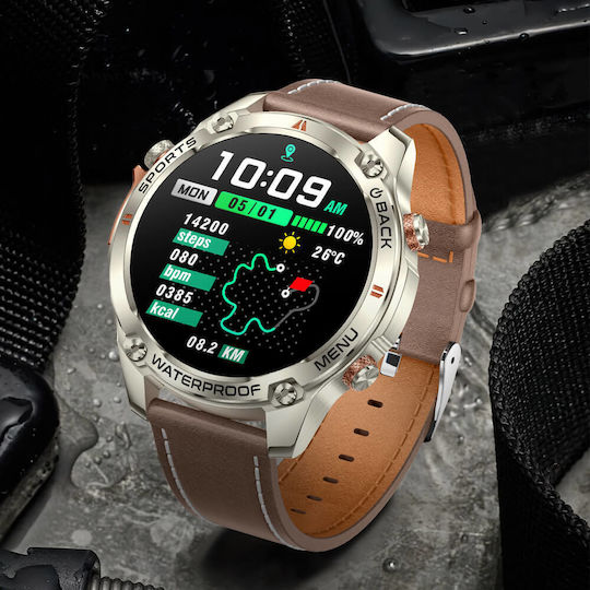 Microwear G100 GPS Smartwatch (Portocaliu)
