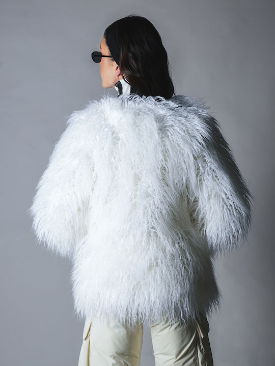 Frauen Pelz White