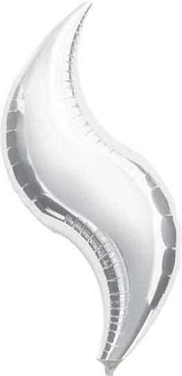 Silver Swirling Mermaid Tail Balloon 24"/60cm